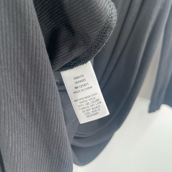 LNA CLOTHING Dress Size 1X Plus Size Milou One Shoulder Ribbed Black Curvy NWT - Picture 14 of 14